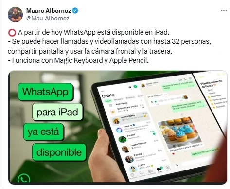 ipad, iOS, apple, whatsapp, aplicaciones
